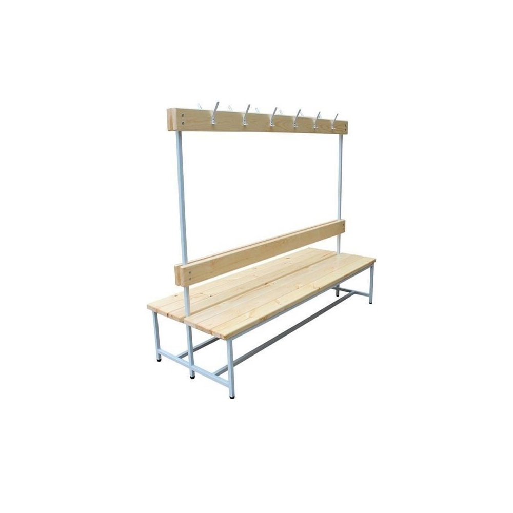 Скамья для раздевалок с вешалкой двусторонняя 1 м